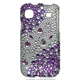 Premium Bling Crystal Diamond Snap-on Case for Samsung Vibrant T959 - Silve ....