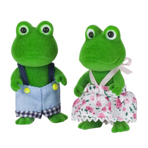 International Playthings Bullrush Frog Brother and Sister Plush Set