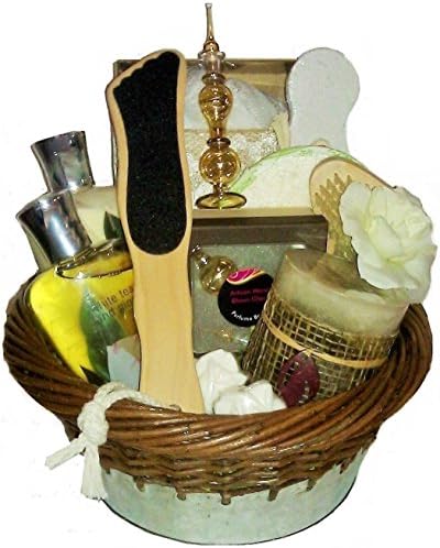 White Tea &amp; Ginger Bath Retreat with Candle and Perfume Bottle