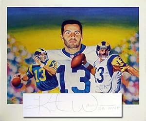 Kurt Warner Signed Autographed St. Louis Rams Lithograph Inscribed SB MVP