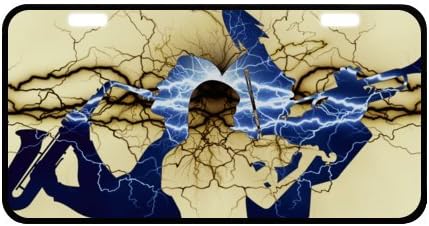 Music License Plate with High Quality-11.8" X 6.1" inches-Black Trim