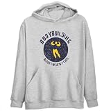 Bodybuilding , Blood Sweat & Tears Sports Mens Hoodie (Heather Gray, Sizes X-Small - XXX-Large)
