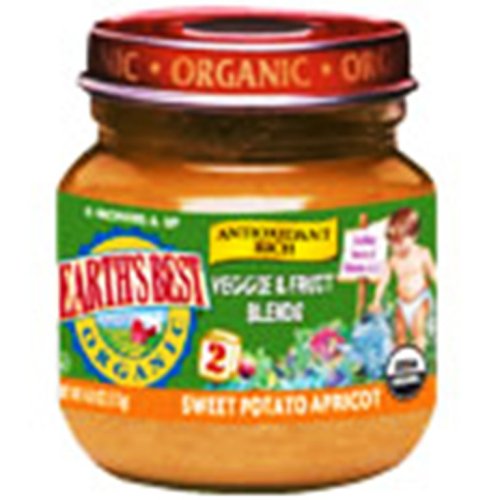 Earth's Best Organic 2nd Antioxidant Blend Sweet Potato Apricot, 4 Ounce Jars (Pack of 12)
