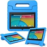 MoKo Dragon Touch Y88 Case - Kids Shock Proof Convertible Handle Light Weight Super Protective Stand Cover for Dragon Touch Y88X Plus / Y88X / Y88 / Q88 A13 7 Inch, Alldaymall A88X / A88S 7 Inch, BLUE