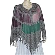 Ponchos in Wool Jacquard Design Womens Outerwear 40 x 40 inches (pnch279)
