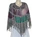 Ponchos in Wool Jacquard Design Womens Outerwear 40 " x 40 " (pnch279)
