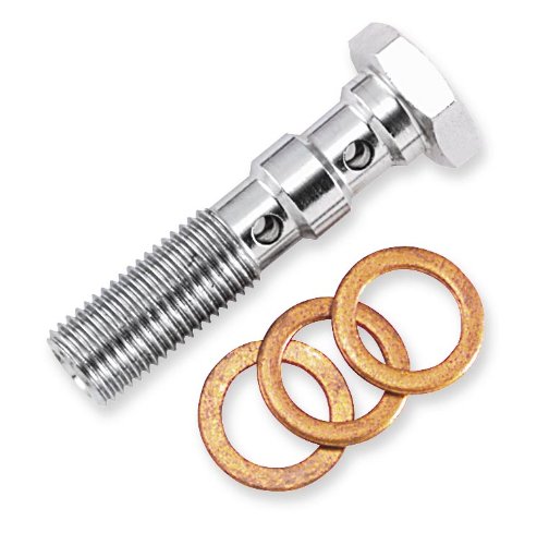 Goodridge Double Banjo Bolts - H-D with Dual Disc 3/8in. 24 - Chrome 10mm 773-03LCH