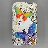 Premium Designer Hard Crystal Snap-on Case for Apple iPod Touch 2, 8GB, 32GB, 64GB - Cool White Rainbow Butterfly Print