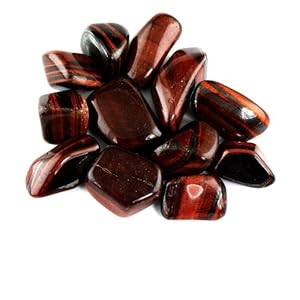 Crystal Allies Materials: 1lb Bulk Tumbled Red Tiger Eye Stones from South Africa - Large 1