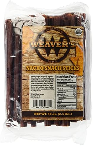 WEAVER'S 2.5 Lbs Premium Snack Sticks - Nacho
