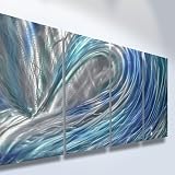 Metal Wall Art, Modern Home Decor, Abstract Artwork Sculpture- Wave