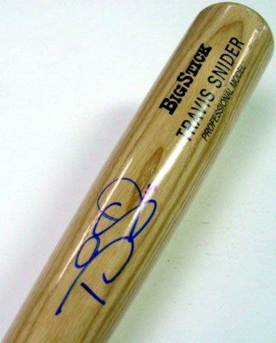 Travis Snider Toronoto Blue Jays MLB Hand Signed Rawlings Big Stick Bat - Autographed MLB Bats
