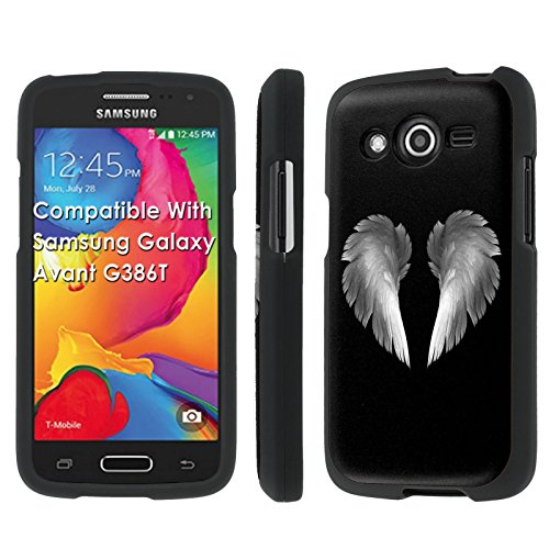 Samsung Galaxy Avant G386T Case, [NakedShield] [Black] Total Armor Protection Case - [Wings of Angel] for Samsung Galaxy Avant G386T