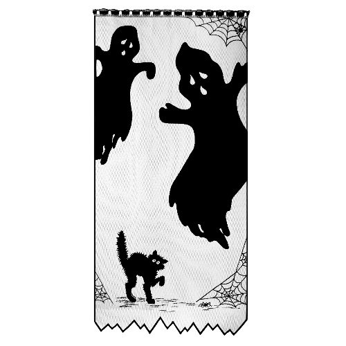 Heritage Lace Ghost 38-Inch Wide by 84-Inch Drop Scenic Panel, Black