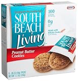 South Beach Living Cookies, Peanut Butter, 5.1-Ounce, 6-Count Boxes (Pack of 6)