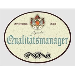 Holzschild Qualit�tsmanager - Baden (18 x 14 cm)