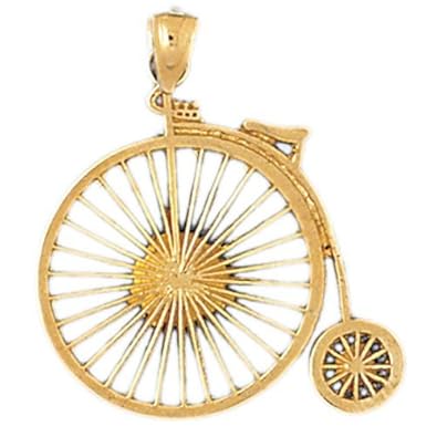 Cheap Girls Jewelry Dazzlers Solid 14k Gold Bicycle Charm Pendant Available in three colors from jewelsberry (weights: 3 grams only) For Sale