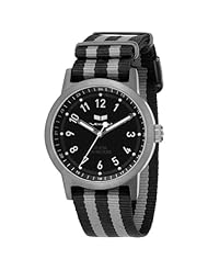 Vestal Alpha Bravo Zulu Watches, Black/Grey-Stripe/Gun/Black, One Size