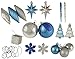 125Pc Silver/Blue Ornament Set
