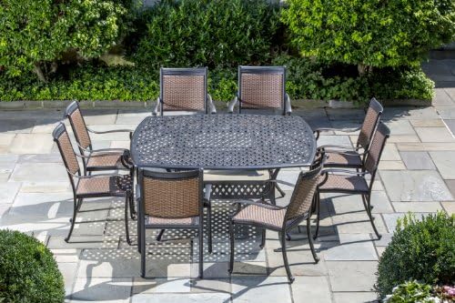 Alfresco Home Pilot All Weather Wicker Square 8-Seat Dining Set