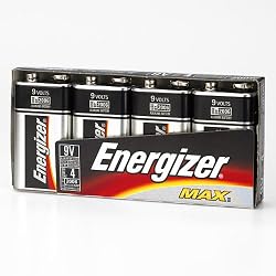 Energizer Max Alkaline, Size 9V, 4 pack