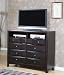 Coaster Phoenix 7 Drawer 1 Shelf TV Dresser in Rich Cappuccino Finish