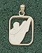 Diver in Pike Silhouette Pendant - 14KT Gold Jewelry