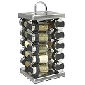 Old Thompson Revolving Stainless 20 Jar Spice Rack