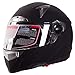 Matte Black Dual Visor Full Face Street Bike Motorcycle Helmet DOT (XL)