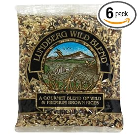 Lundberg Wild Blend, Gourmet Blend of Wild and Whole Grain Brown Rice, 16-Ounce Bags (Pack of 6)