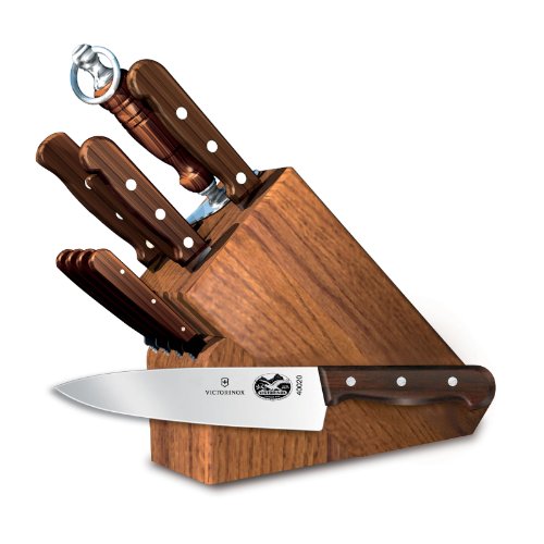 Victorinox 11-Piece Knife Set with Block, Rosewood Handles