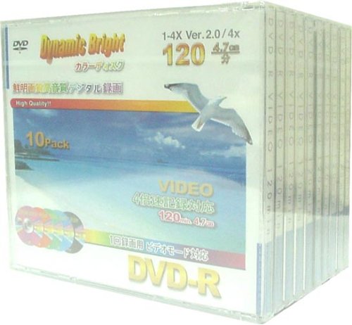 Cover image : Dynamic Bright DVD-R/1X-4X 10P DVD-Rメディア 4倍速 10P ビデオモード対応