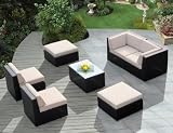 Genuine Ohana Outdoor Patio Wicker Furniture 7pc All... Genuine Ohana Outdoor Patio Wicker Furniture 7pc All...
