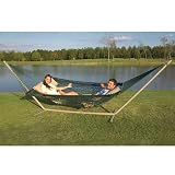 Outdoor Living : Castaway L-STECWT Large Steel Hammock Stand - Taupe