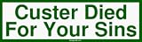 Custer Died For Your Sins Large Bumper Sticker