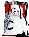 Canvas Tote Bag, with Maltese in Haute Couture Handbag