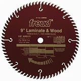 Freud LU98R009 Superior 9-Inch 72 Tooth TCG Laminate and Wood Cutting Saw Blade with 5/8-Inch Arbor and PermaShield Coating
