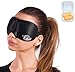 Urban Zen Ultra Comfortable Face Contoured Model Sleeping Mask with Ear Plugs and Travel Pouch, Black
