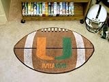 Univ of Miami Script Football 22x35 Floor Mat (Rug) - Miami Hurricanes NCAA College Athletics