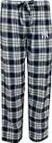 MLB Women's New York Yankees Harmony Flannel Pants (Navy/Grey, X-Large)