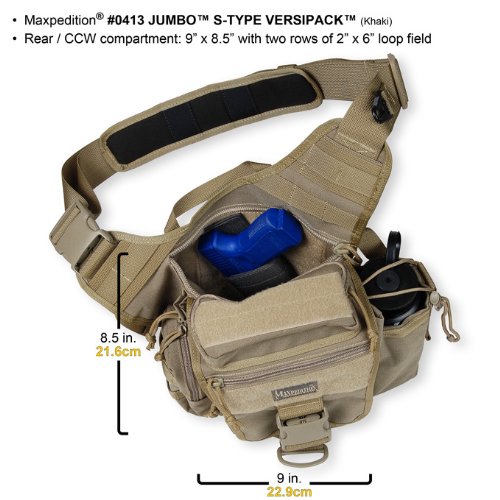 Maxpedition Jumbo S~Type Versipack - Khaki - One Size