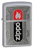 New Zippo Black Red Chrome Satin Chrome High Quality Durable Popular