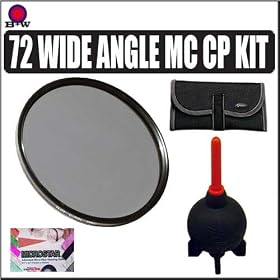 B & W 72MM Circular Polarizer Multi Coated Slim Mount Thin Ring Wide Angle Lens Polarizing Filter KIT For Nikon 18-200mm f/3.5-5.6 G ED-IF AF-S VR DX Zoom-Nikkor Lens