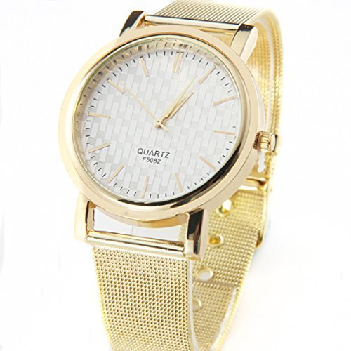 BESSKY Golden Classic Quartz Stainless Steel Wrist Watch - Lady Style