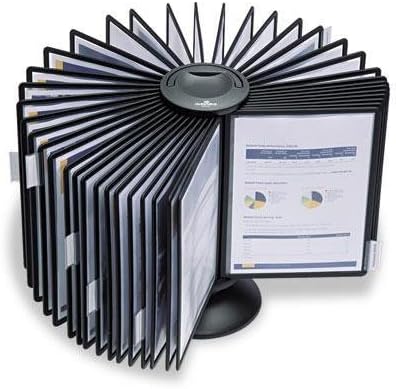 DURABLE OFFICE PRODUCTS CORP. Sherpa 40-Panel Carousel Reference System, 80 Sheet Capacity, Black (555701)