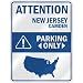 ATTENTION  CAMDEN PARKING ONLY  PARKING SIGN USA CITY NEW JERSEY