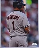 KOSUKE FUKUDOME SIGNED AUTOGRAPHED 8X10 PHOTO CLEVELAND INDIANS COA JSA