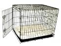 Brand New Folding Dog Cat Kennel Crate Cage 30x21x24 w/Fleece Pad