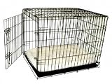 Brand New Folding Dog Cat Kennel Crate Cage 48x27x31 w/Fleece Pad