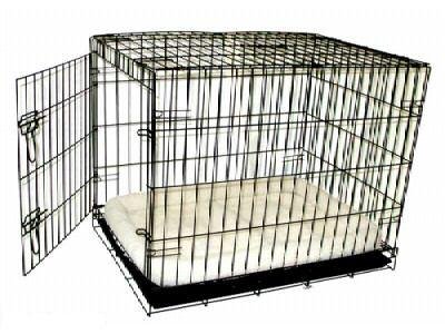 Brand New Folding Dog Cat Kennel Crate Cage 42x25x29 w/Fleece Pad
